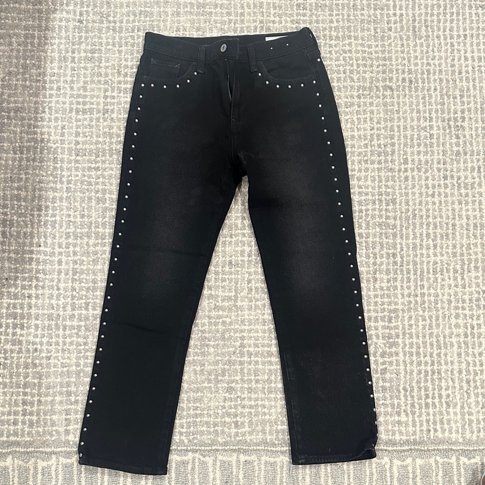 GAP Black Studded Ankle Jeans